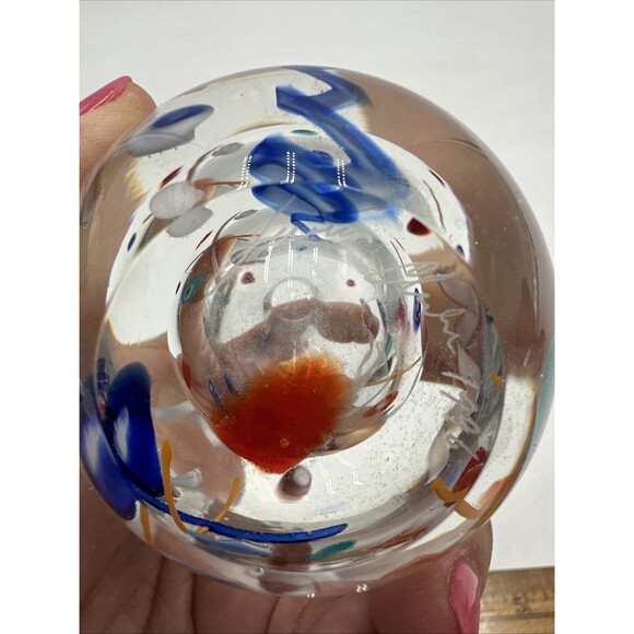 Unique Contemporary Abstract Art Glass Perfume Bottle, Hand-Made, Signed, 1996 - Picture 6 of 7